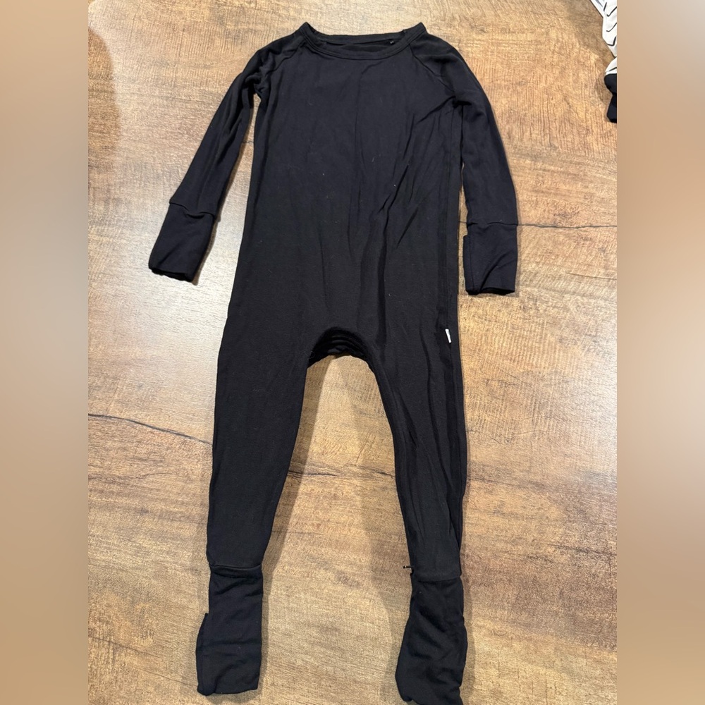 Little Sleepies Black Kids Footie bamboo